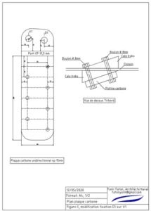 Plan par le bureau d'études d'architecture naval Lignes marines