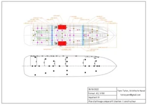 Attinage par le bureau d'études d'architecture naval Lignes marines