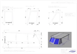 Plan de taud par le bureau d'études d'architecture naval Lignes marines